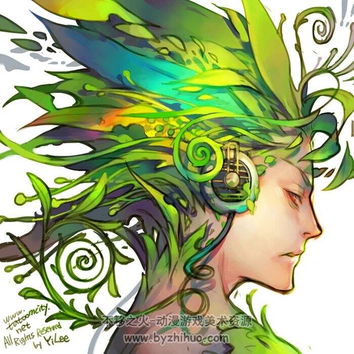韩国女画师 본명이슬YILEE 绚丽色彩CG插画作品 856P