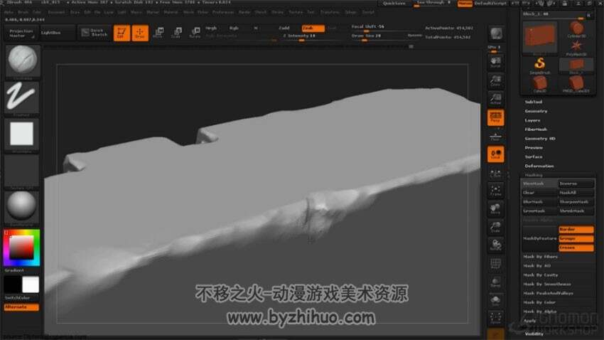 Maya与ZBrush游戏场景建模与雕刻视频教程 Environment Modeling