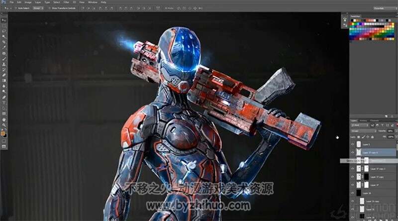 Sci-Fi Costume Design in ZBrush 概念科幻角色设计训练视频教程