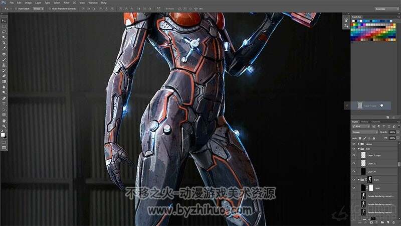Sci-Fi Costume Design in ZBrush 概念科幻角色设计训练视频教程