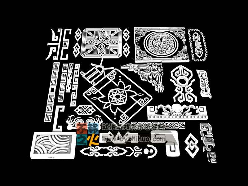 各类场景实用雕塑山石模型合集 max高模