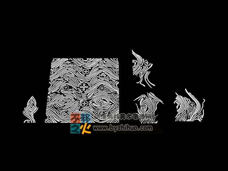 各类场景实用雕塑山石模型合集 max高模