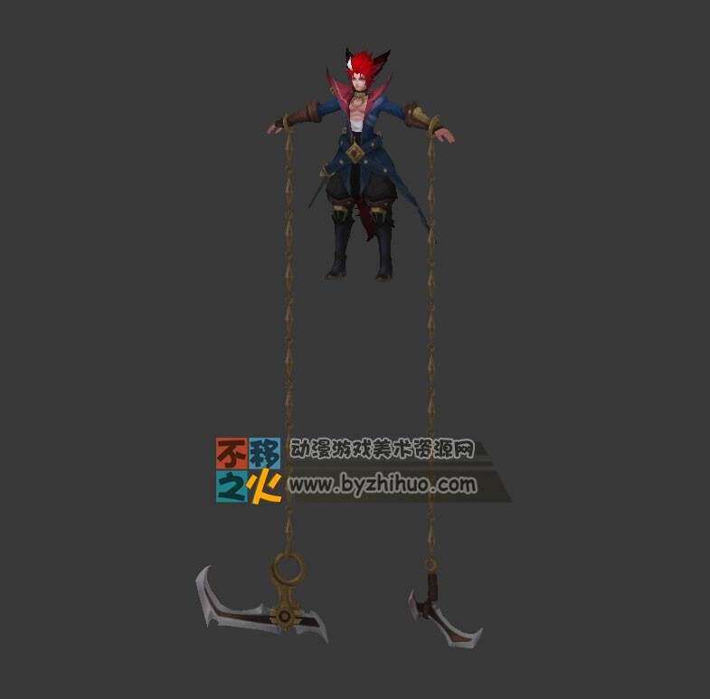 王者荣耀 百里玄策 3D模型 fbx格式
