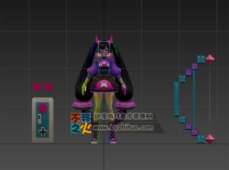 悦动哒人 萌妹子塔塔 3d模型