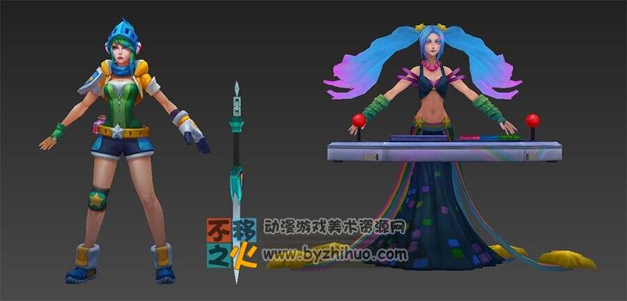 英雄联盟LOL 电玩系列皮肤9个英雄 3D模型