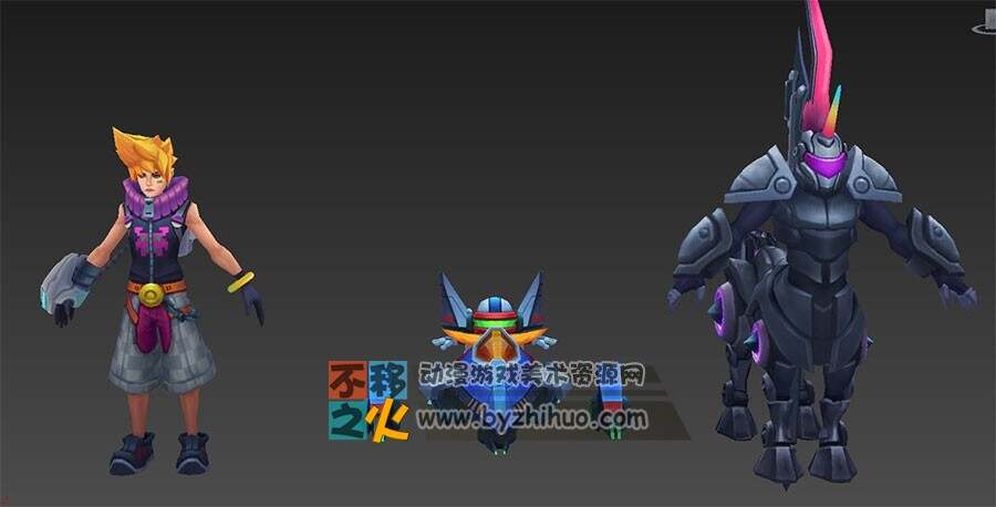 英雄联盟LOL 电玩系列皮肤9个英雄 3D模型