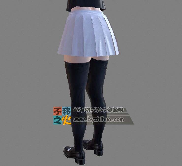 巫剑神威控 美女高中生 suzuka+misa 次世代3D模型