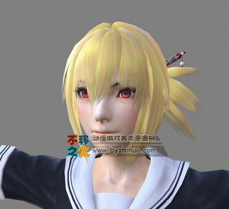 巫剑神威控 美女高中生 suzuka+misa 次世代3D模型