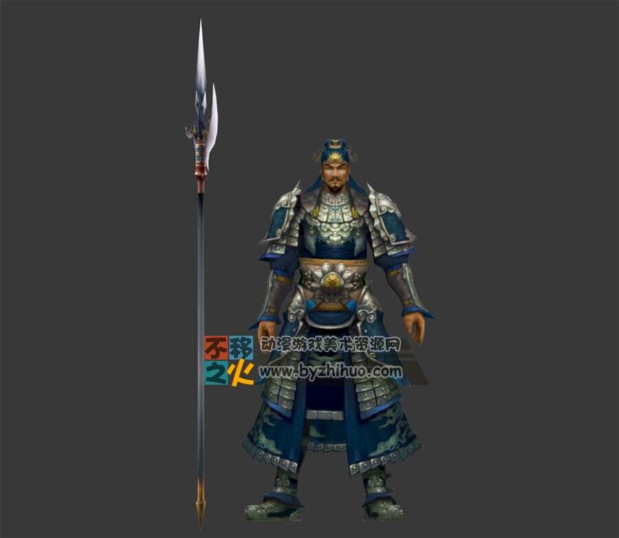 三国武将 徐晃 带绑定3D模型