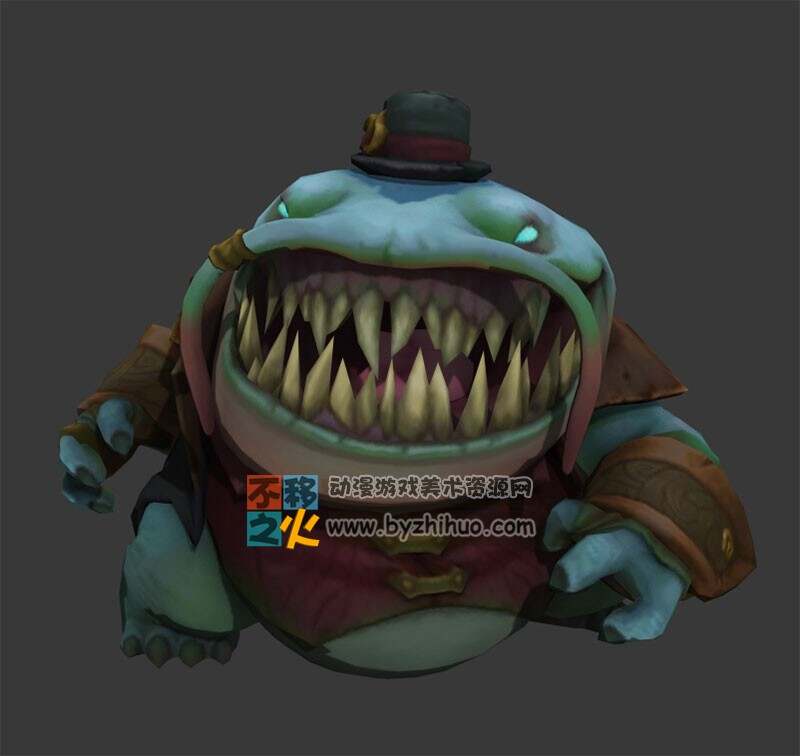 英雄联盟LOL 河流之主 塔母 带全套动作 3D模型