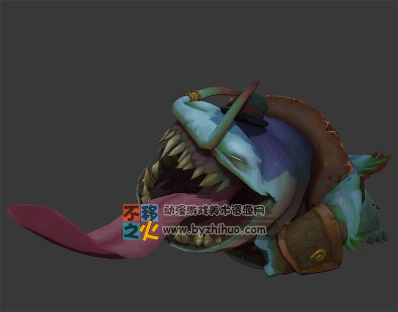 英雄联盟LOL 河流之主 塔母 带全套动作 3D模型