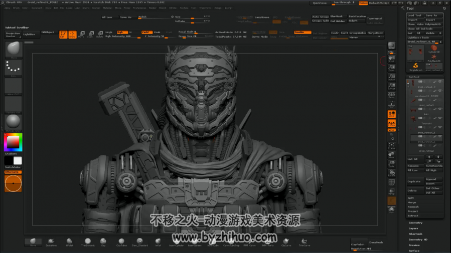 ZBrush超精细科幻角色模型制作教程