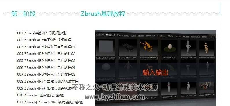 Zbrush 全面入门到高级 中文视频教程