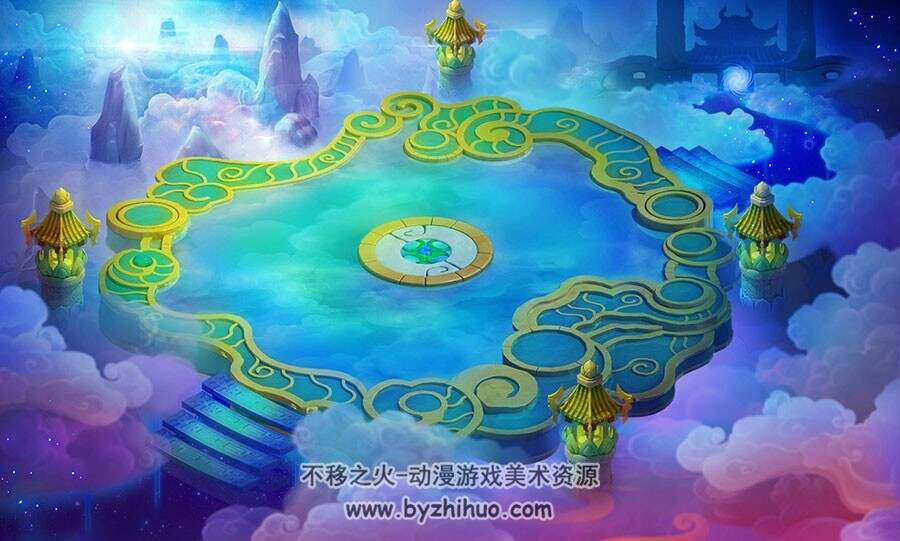 【六界】Q版神话传说风格 游戏地图 7P