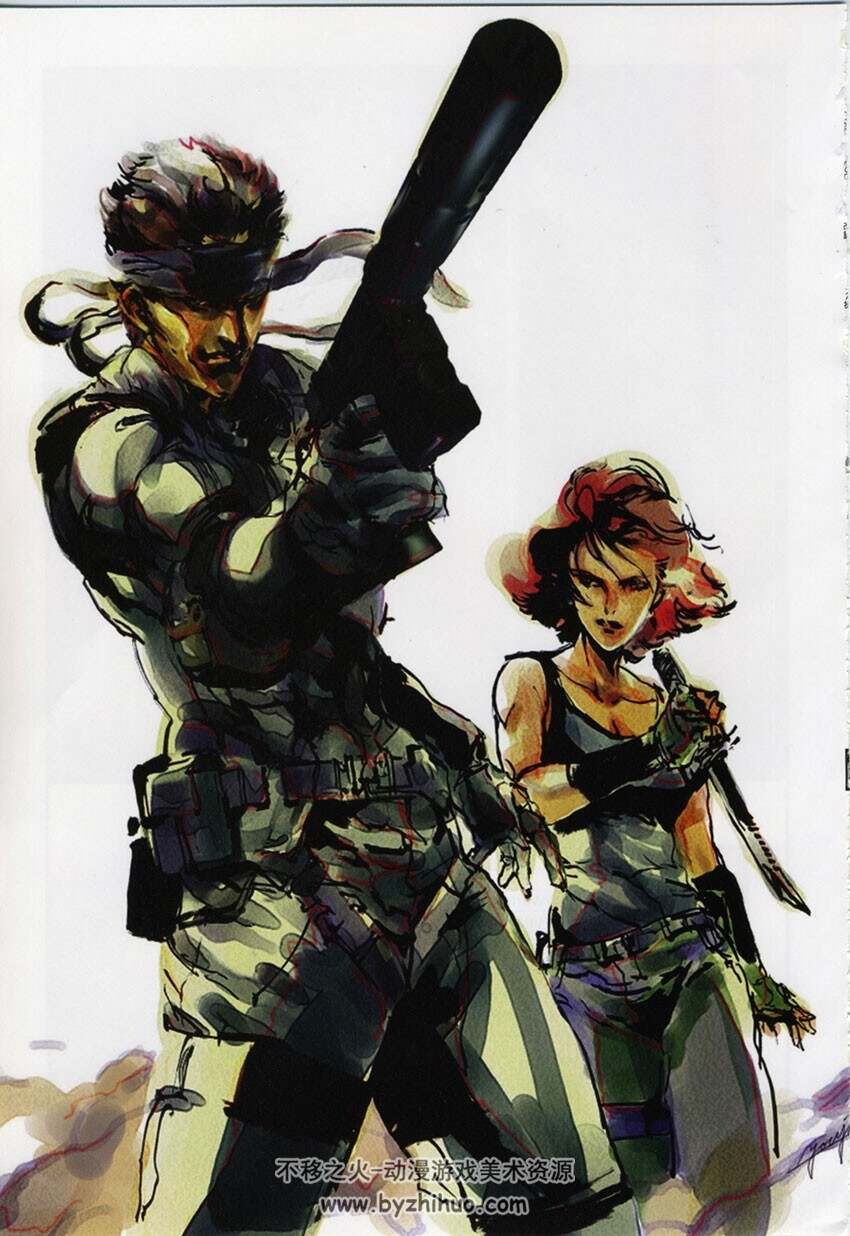 《The Art of Metal Gear Solid》合金装备1 新川洋司 设定原画集