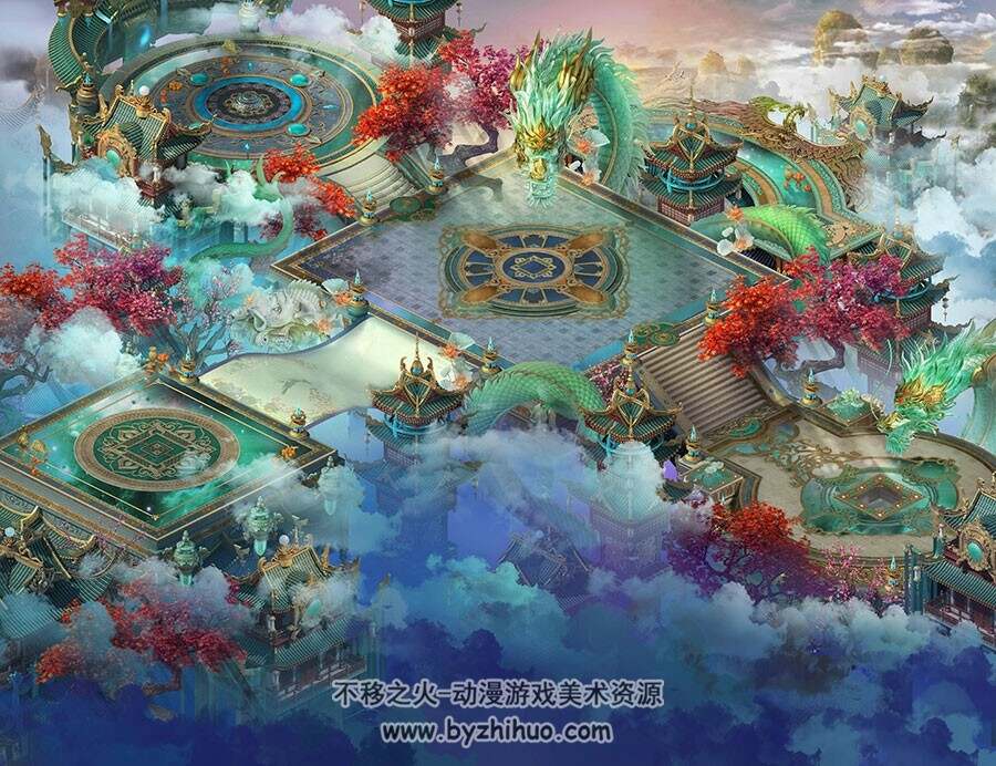 【狂仙】神话/仙侠45度游戏地图素材 游戏地图 62P