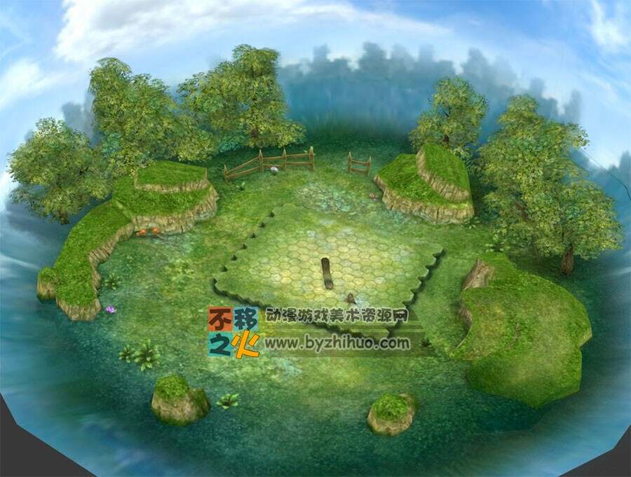 魔幻花园——战斗场景 3D游戏场景模型