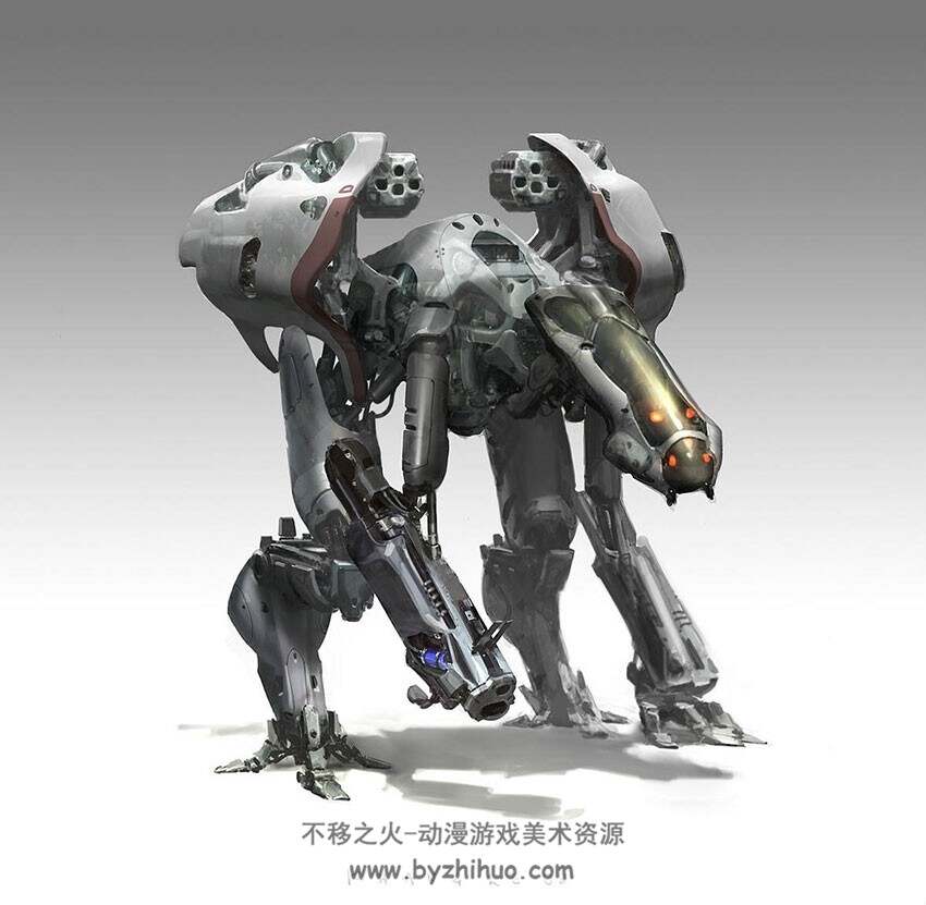 科幻机械 战争机甲 载具武器设计参考 CG游戏原画设定 1645P