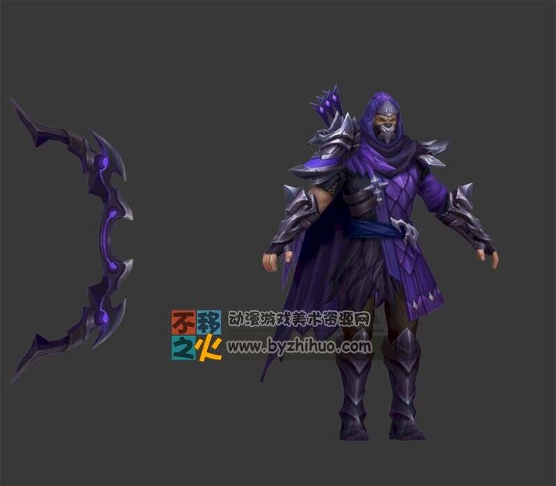 王者荣耀 台服版 炎陽射手勇 3D模型