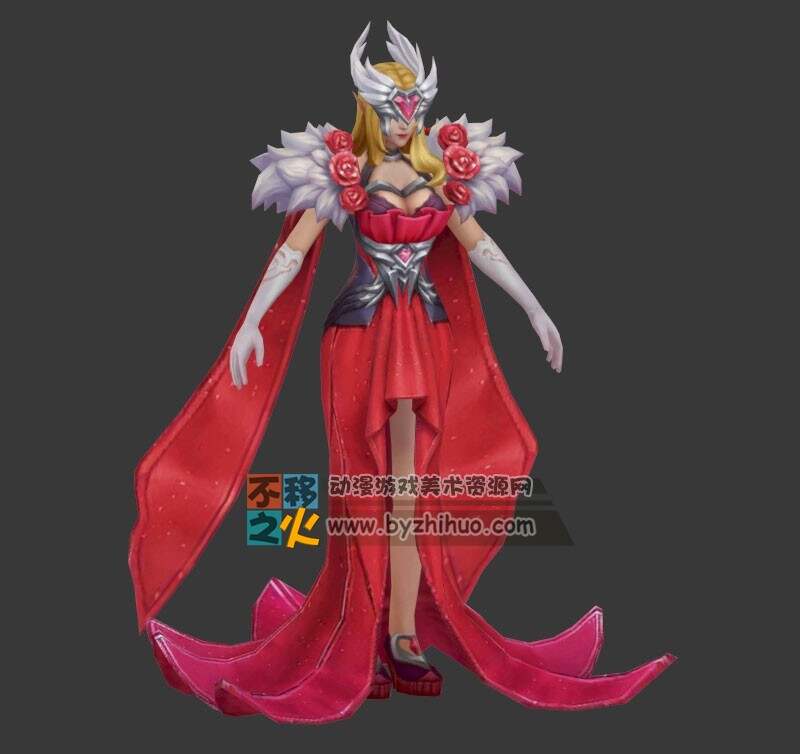 王者荣耀 台服版 武则天 [蔷薇女王]盧蜜亞 3D模型