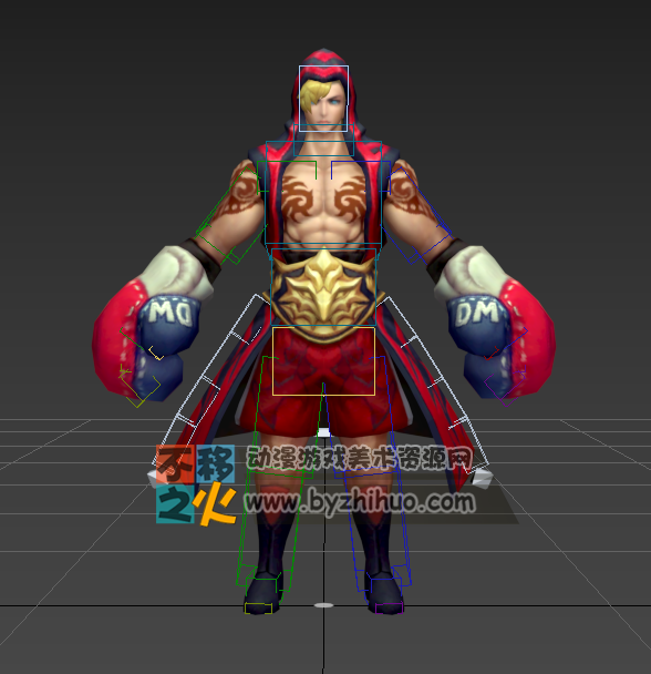 王者荣耀 达摩[拳王] 3D模型 带CS绑定