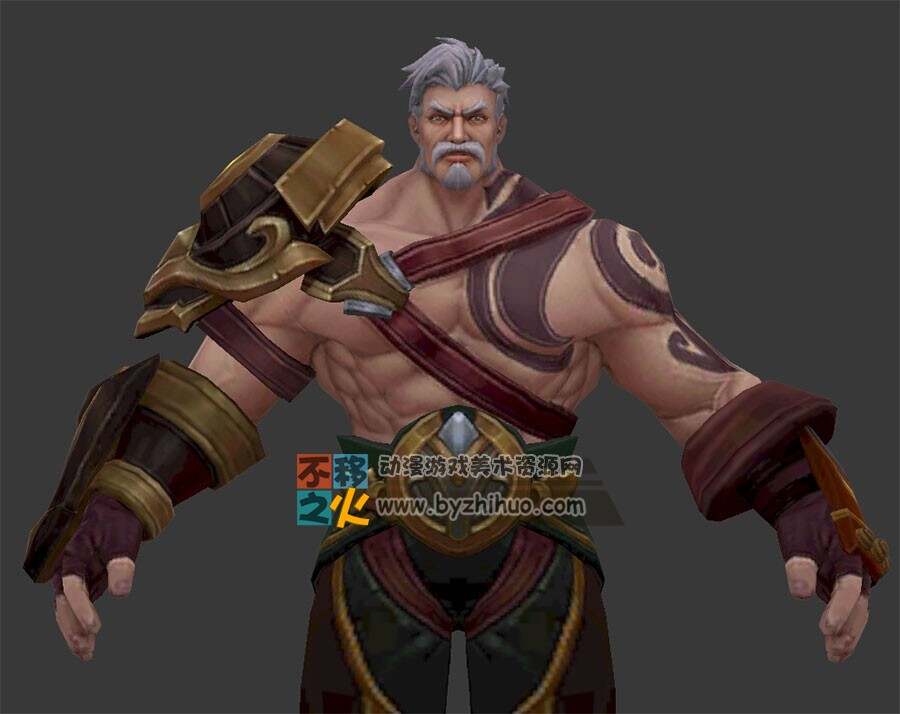 王者荣耀 黄忠[燃魂重炮] 3D模型