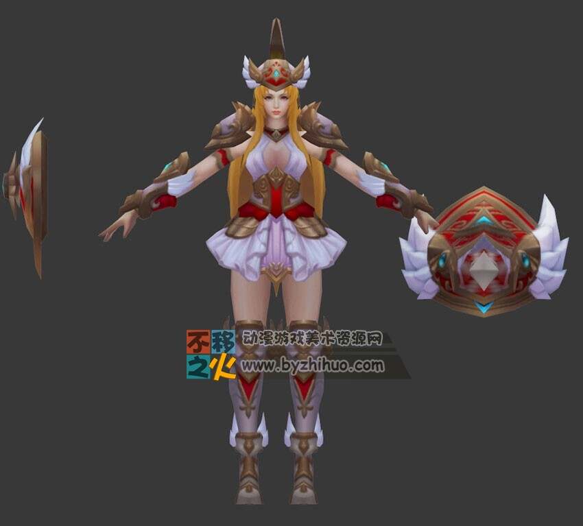 王者荣耀 雅典娜高模+[战争女神]皮肤3D模型