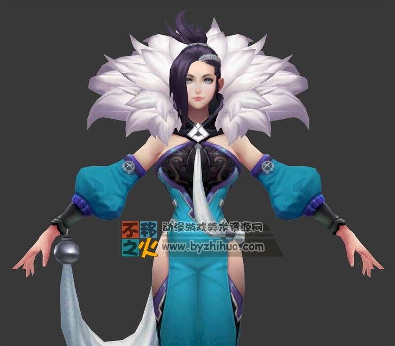 王者荣耀 甄姬[洛神降临] 3D模型