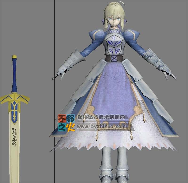 Fate EXTELLA  16个角色 3D模型