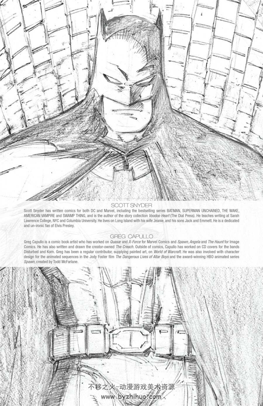 蝙蝠侠 猫头鹰法庭未上色铅笔线稿版