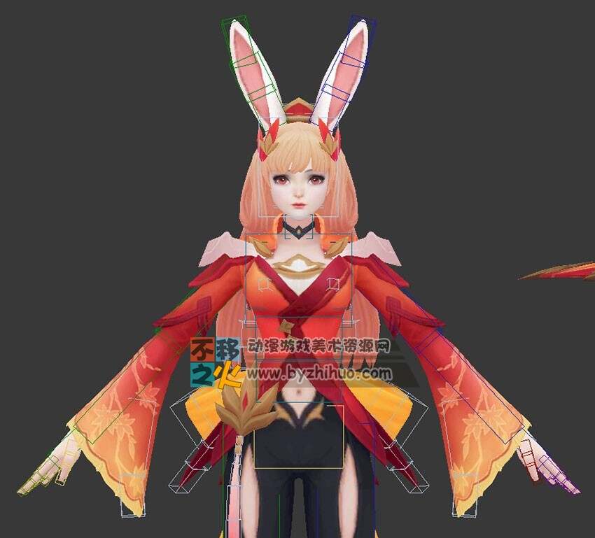 王者荣耀 公孙离[幻舞玲珑] 3D模型 带CS绑定