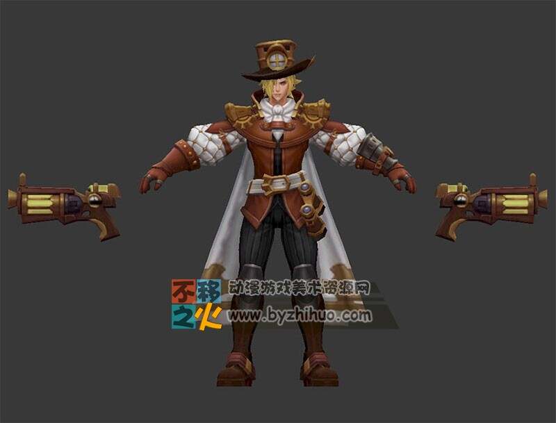 王者荣耀 马可波罗[远游之枪][激情绿茵][逐梦之星] 3D模型