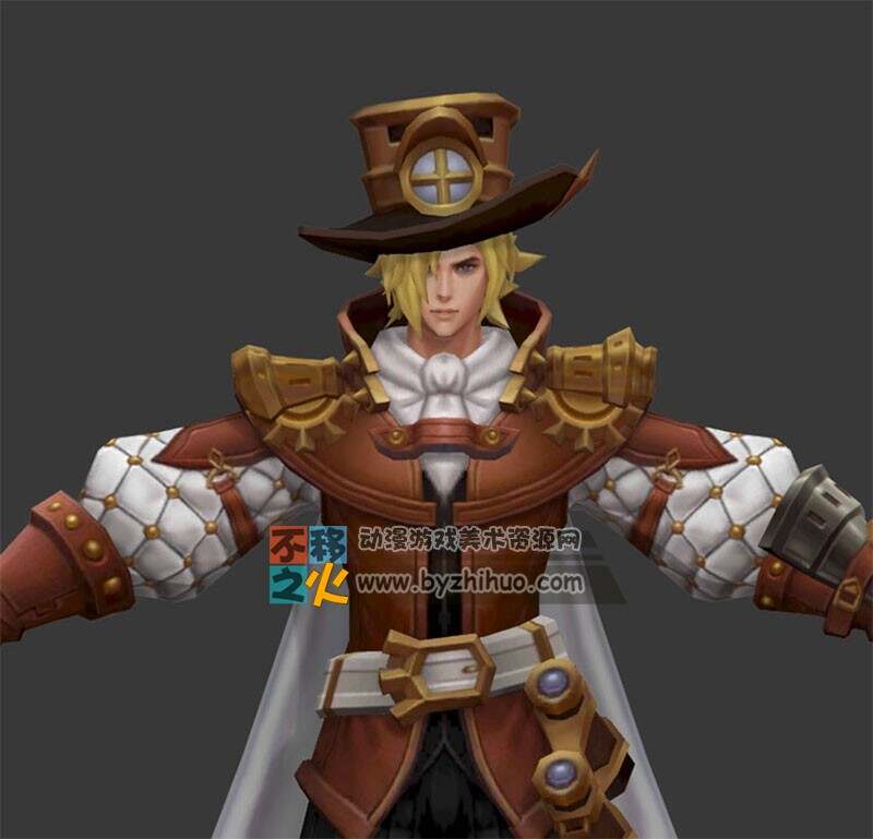 王者荣耀 马可波罗[远游之枪][激情绿茵][逐梦之星] 3D模型