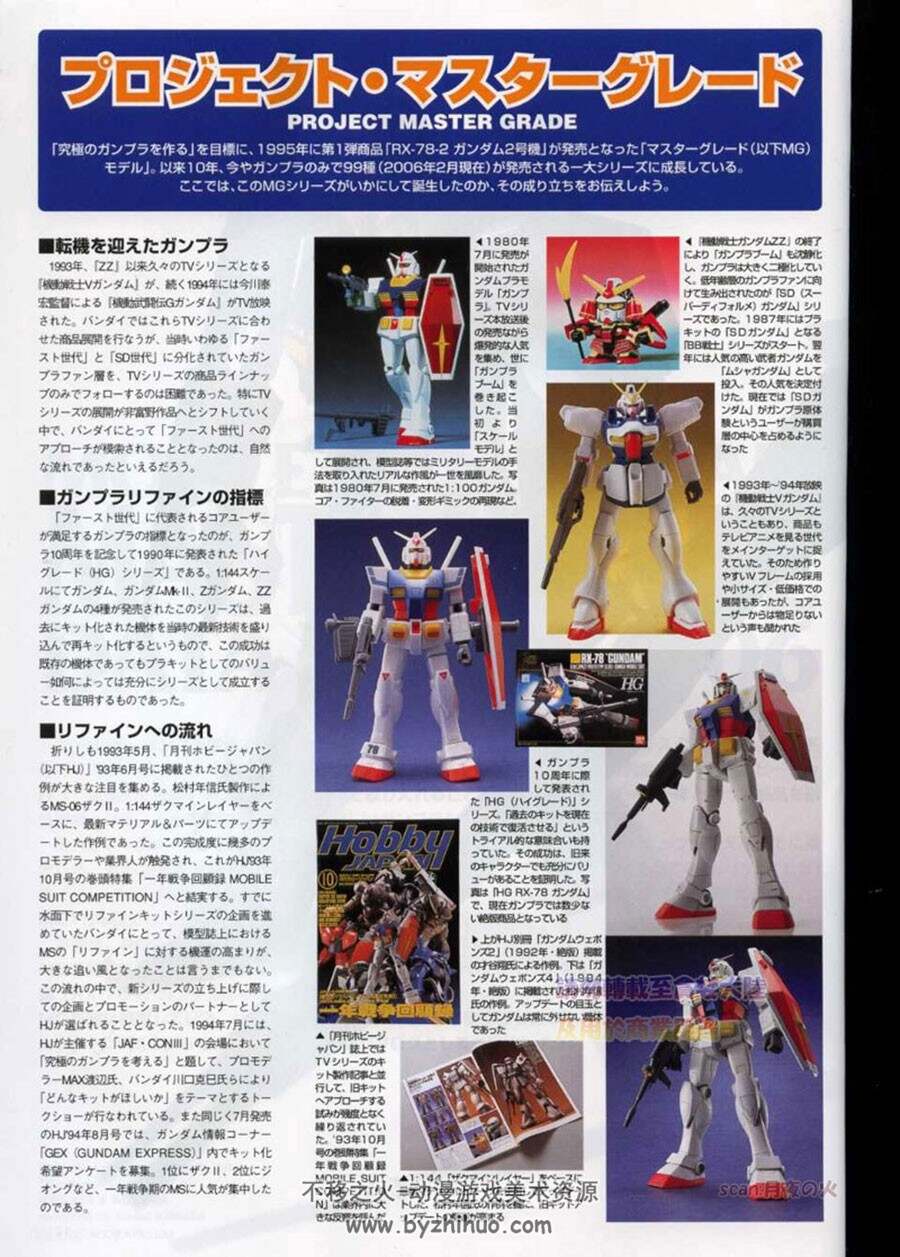 机动战士高达 万代MG2006 模型介绍加设定线稿集