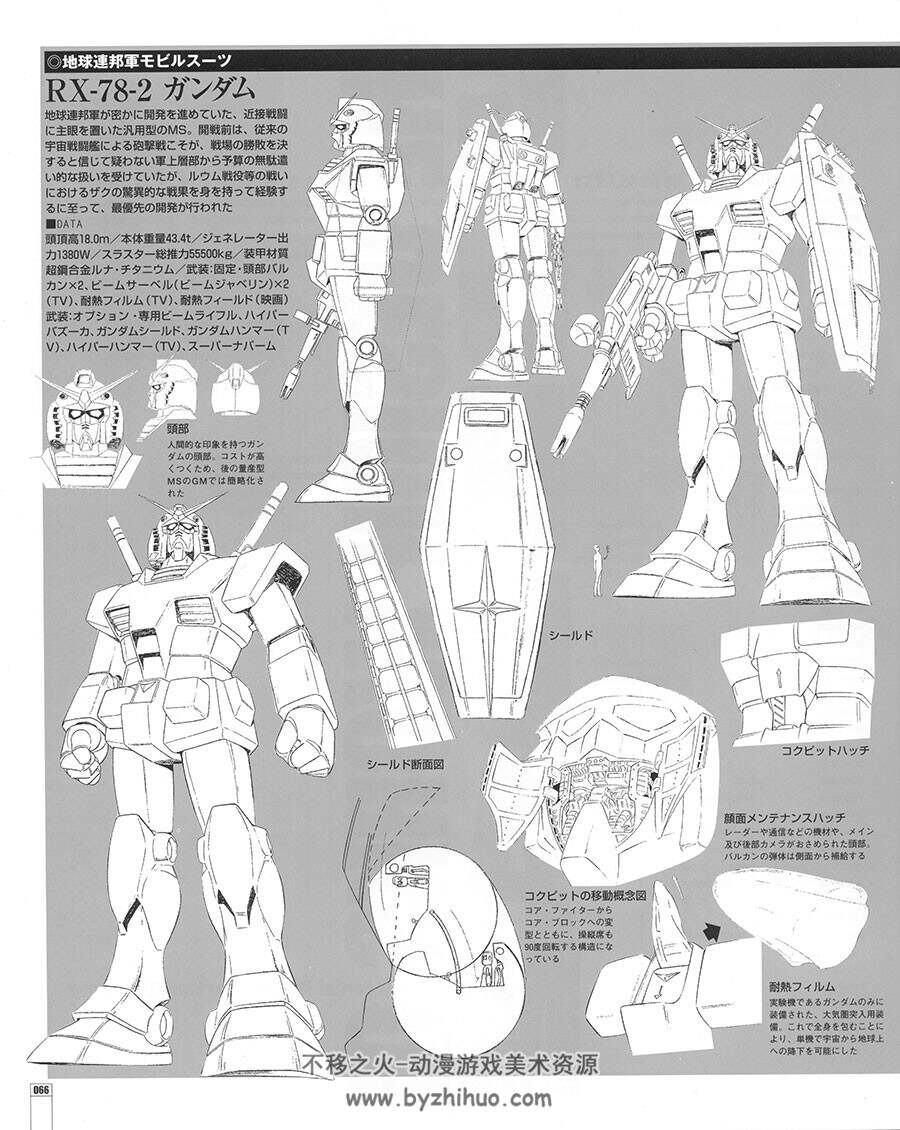 Gundam Episode Guides 0079-0083 机动战士高达线稿设定集