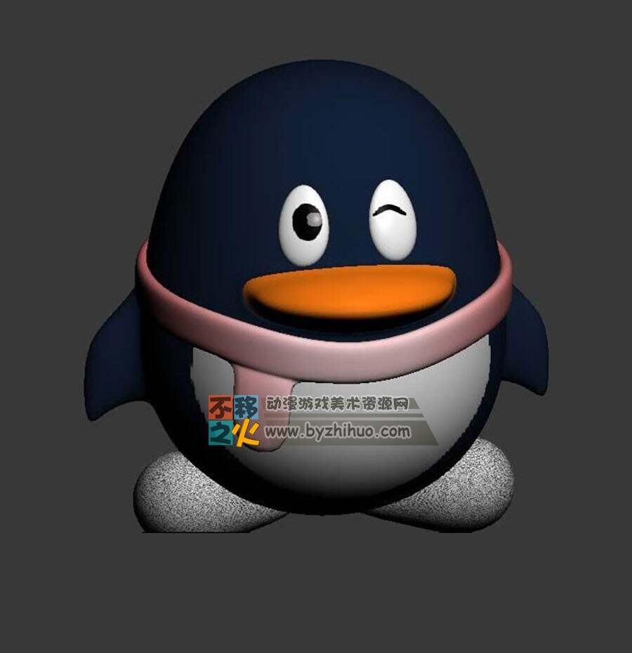 卡通QQ企鹅 Max模型