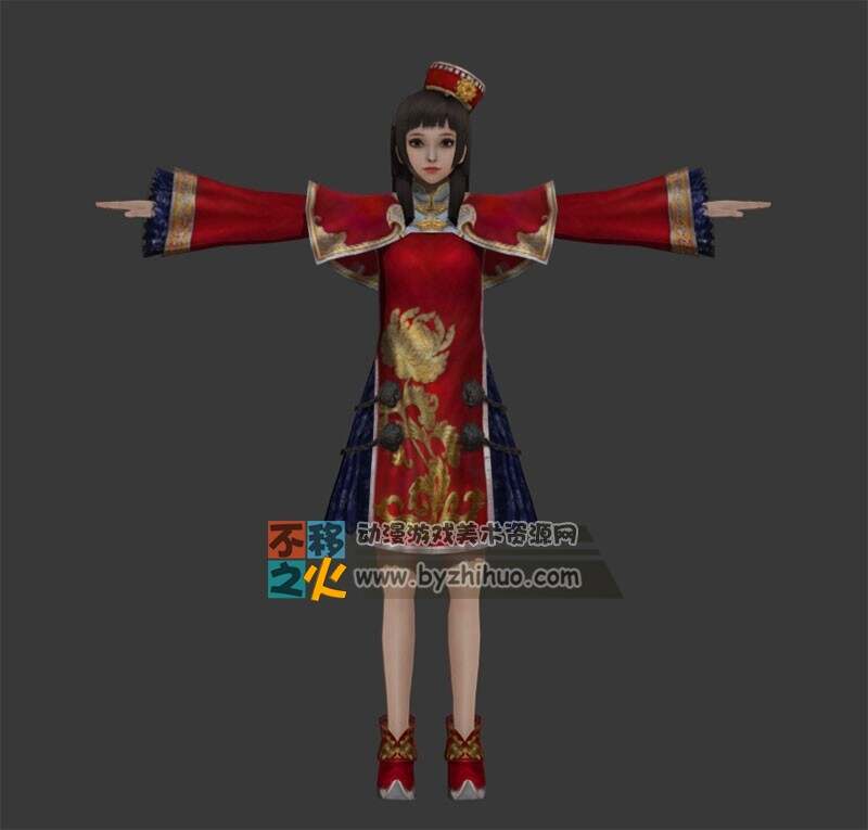 古装 三国 美女 大乔模型