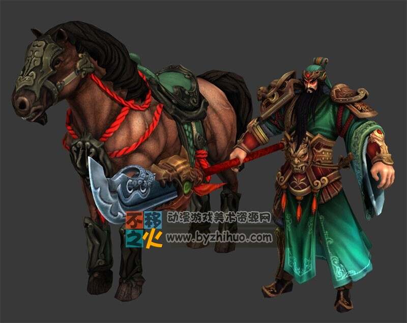 中国 三国 武将 关羽模型