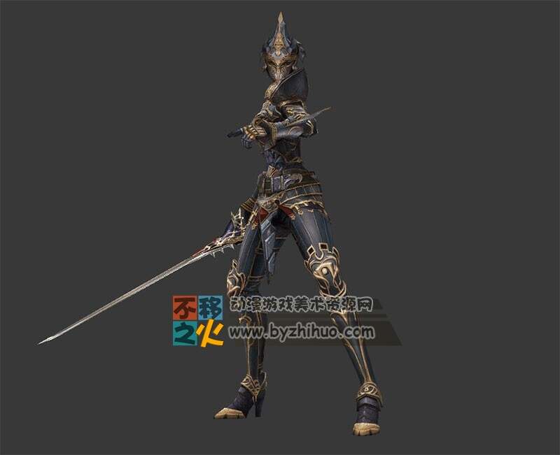 铠甲 盔甲 女剑士模型