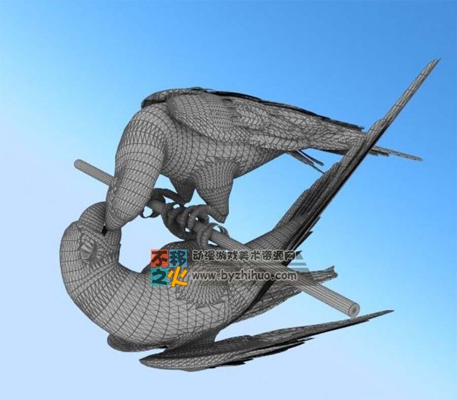 Parrot 两只鹦鹉Max模型  不含贴图