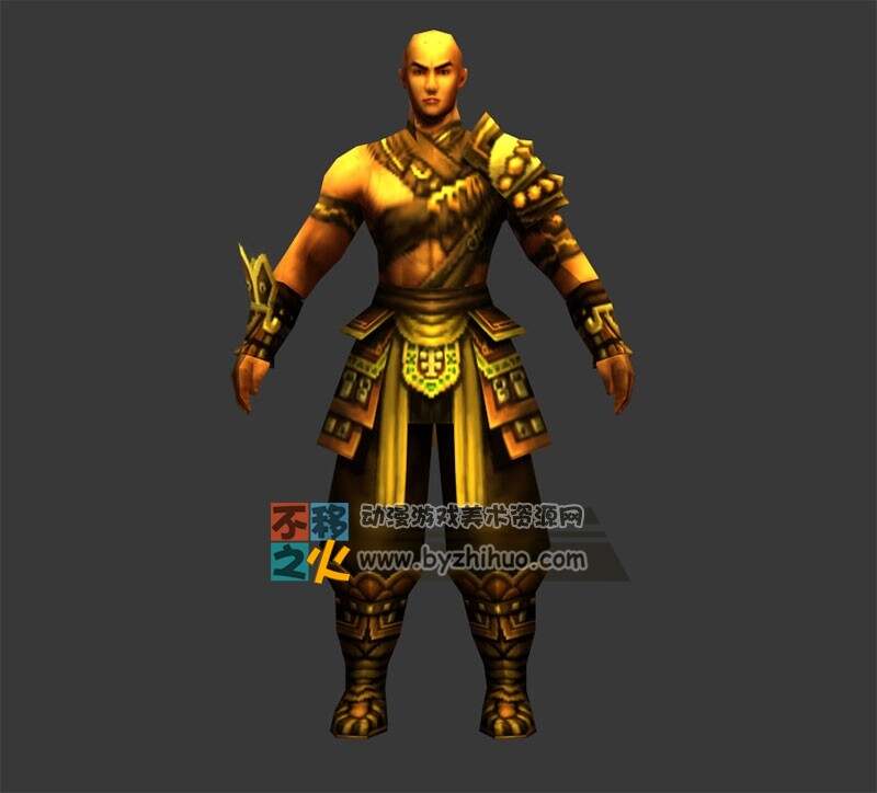 古装 和尚 武僧模型 有绑有动作