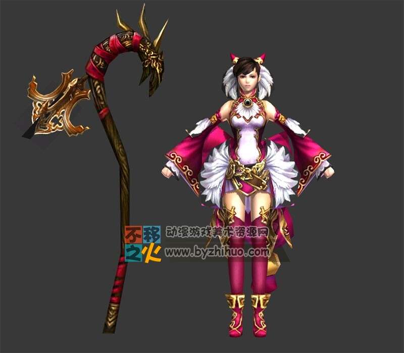 御龙在天 古装  女法师模型