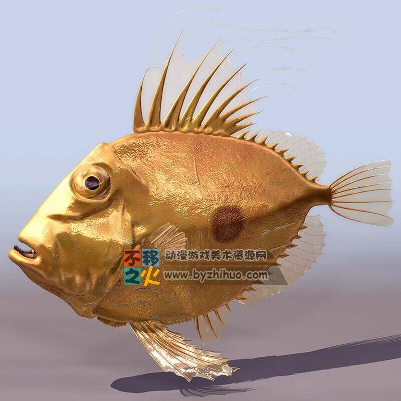 Fish 金色的鱼3DS模型