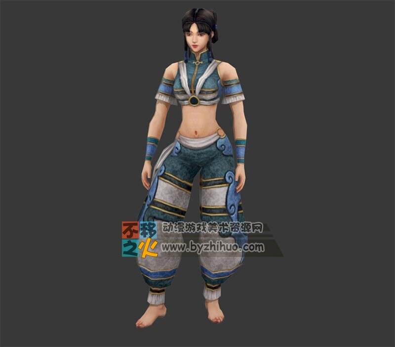 古装 武术 武打 女武士模型