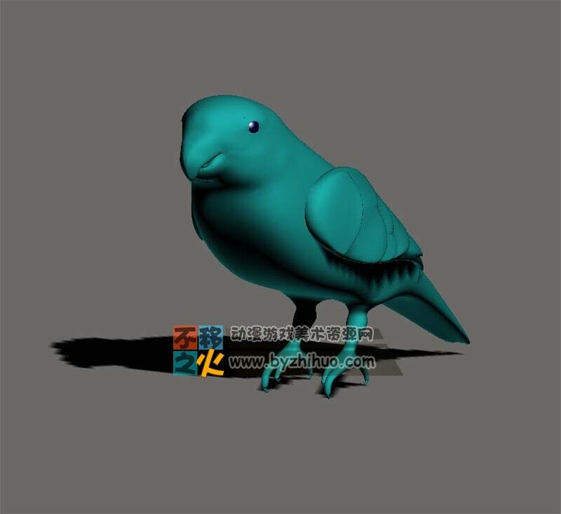 Bird 青绿色小鸟 Max模型