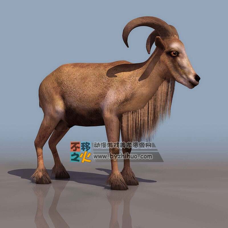 Wild goats 野山羊 3DS模型