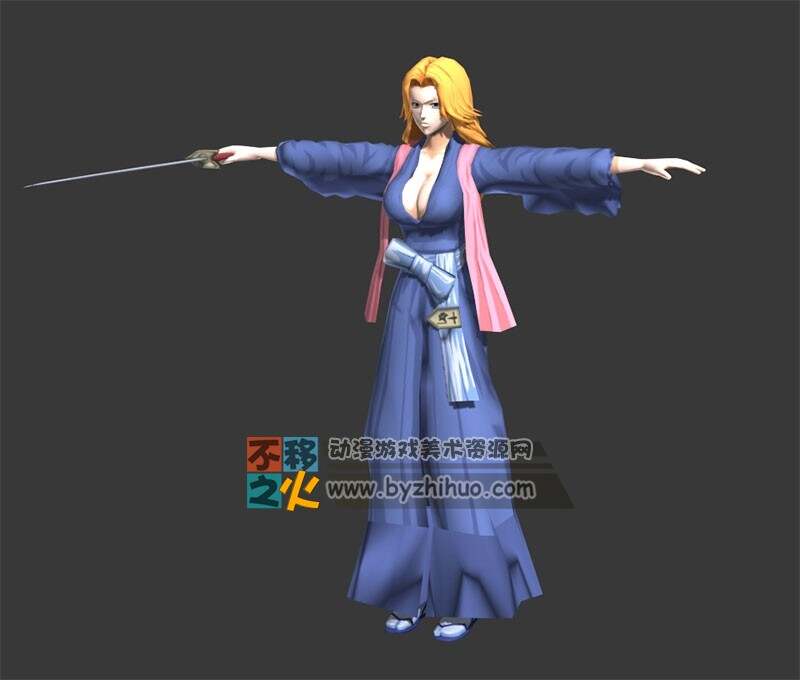 死神 美女 乱菊模型 有绑定