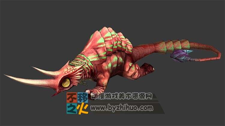 sand lizard 沙蜥Max模型 含骨骼全套动作