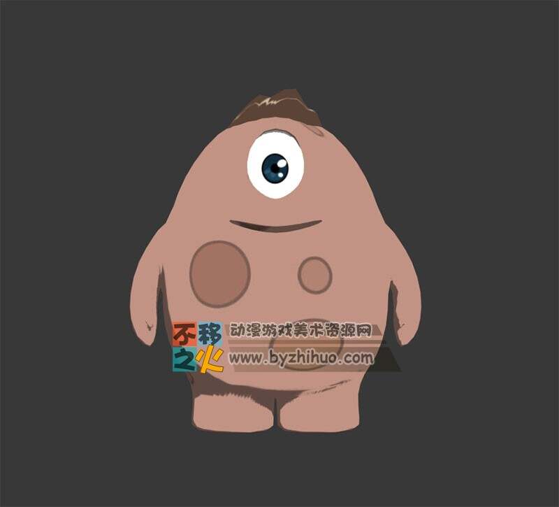 3D渲2D 卡通 可爱 独眼怪