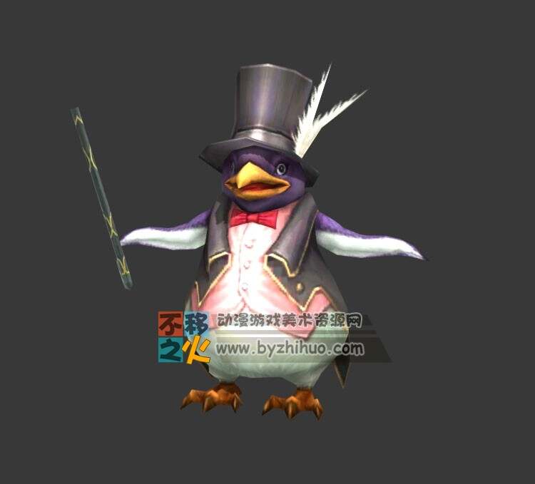 penguin 戴着帽子的企鹅 Max模型